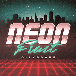 Neon Fruit Cityscape